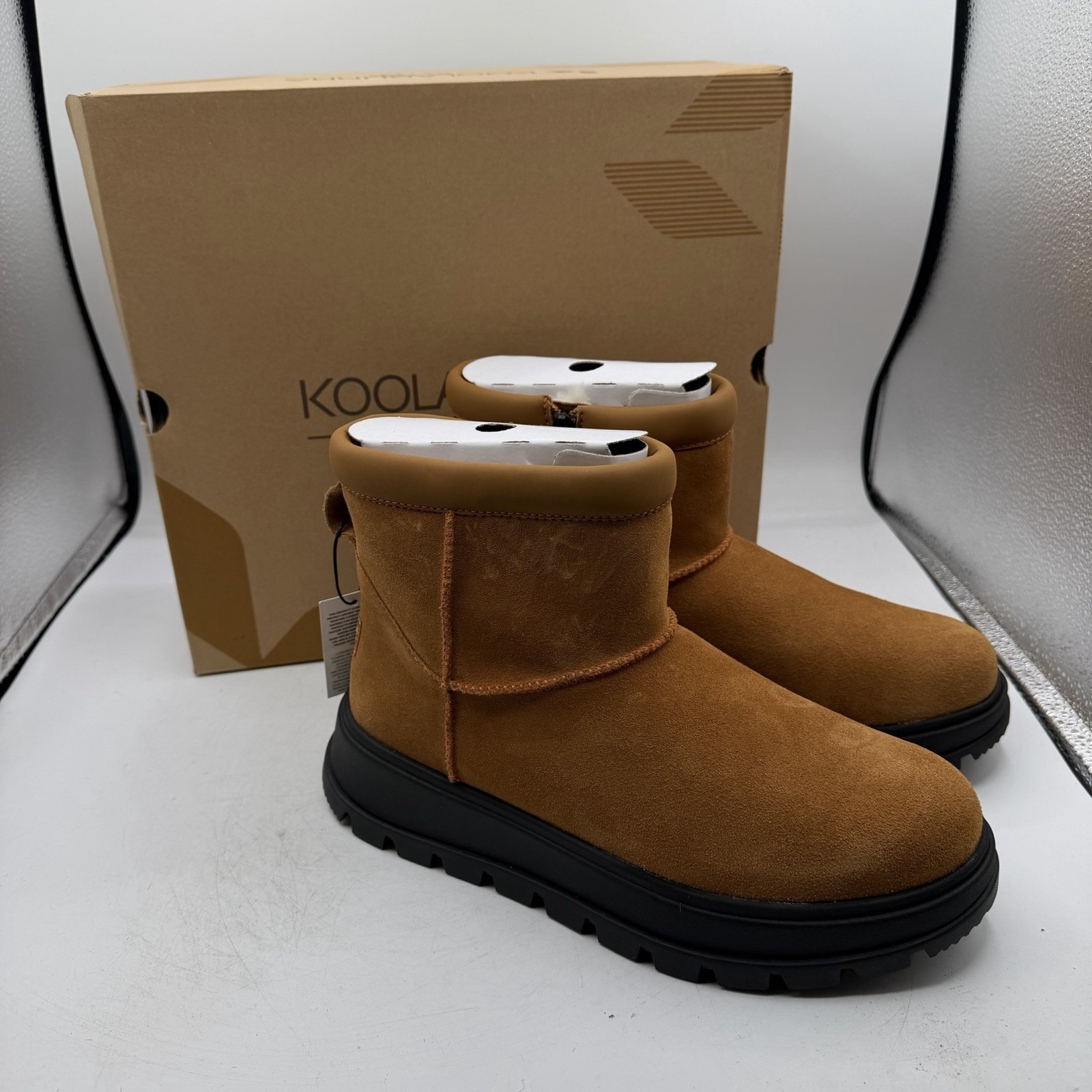 Koolaburra By Ugg Koola Mini Hybrid Boots Womens 9 Chestnut Pull On Waterproof
